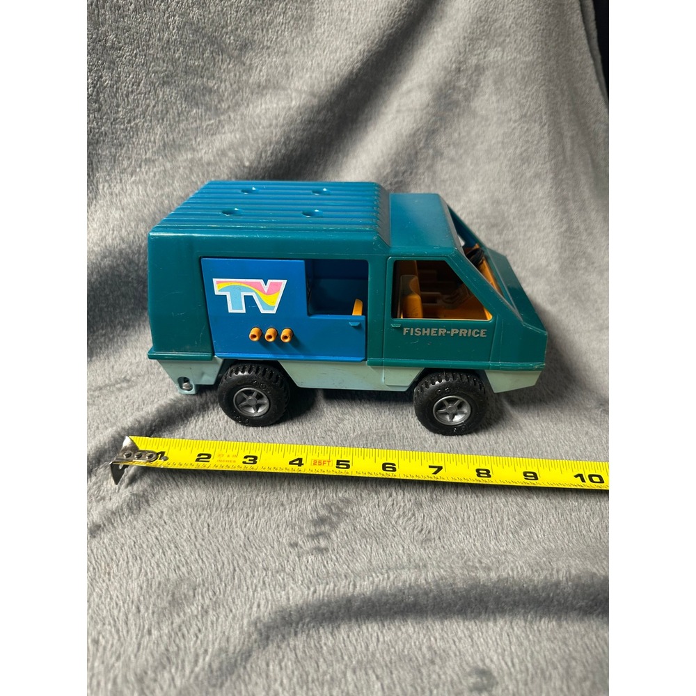1977 Fisher Price Adventure Series Action Team #309 Mobile News Van Vintage Toy
